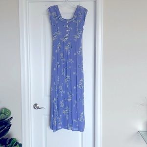 April Cornell/Pudding Shop dress is 100% rayon, matching slip is 100% cotton